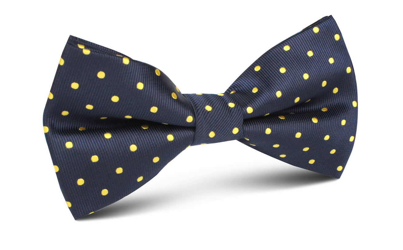 Mr Churchill Yellow Dots Bow Tie