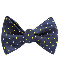 Mr Churchill Yellow Dots Self Tie Bow Tie