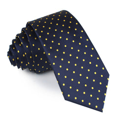 Mr Churchill Yellow Dots Skinny Tie