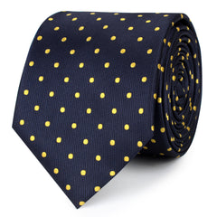 Mr Churchill Yellow Dots Skinny Ties