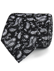Mr Pollard Black Paisley Neckties