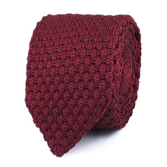 Mulled Burgundy Knitted Tie