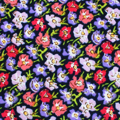Murcia Purple Floral Self Bow Tie Fabric