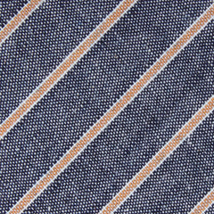 Mustard Pinstripe Fabric Mens Bow Tie