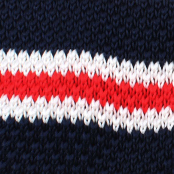 Nautical Striped Knitted Tie Fabric