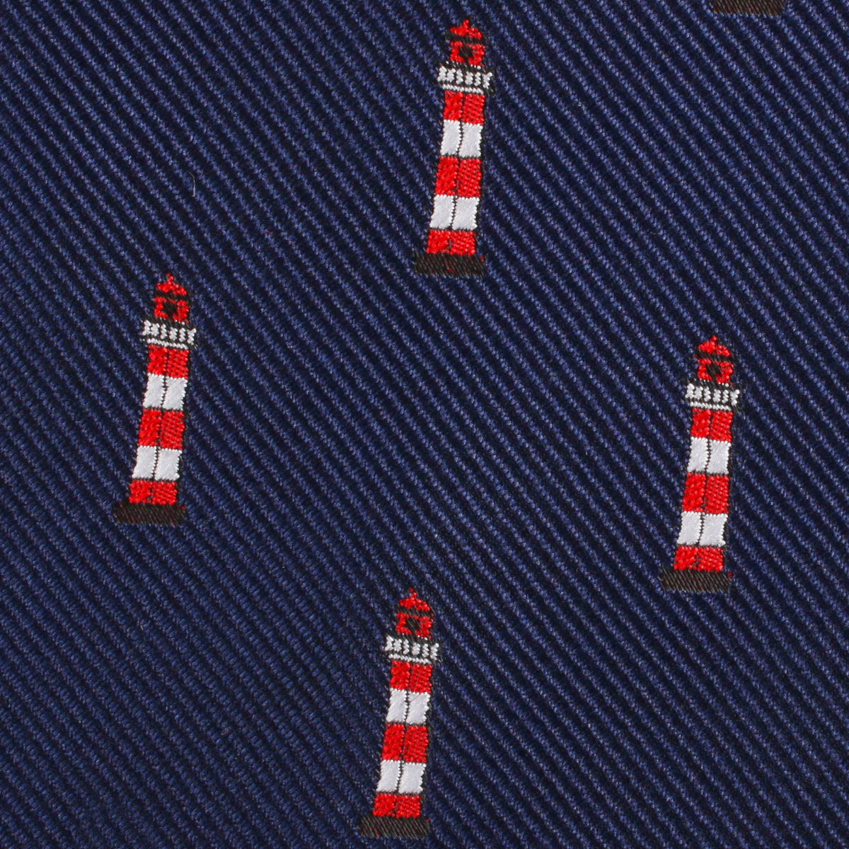 Nautical Lighthouse Fabric Self Bowtie