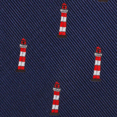 Nautical Lighthouse Fabric Skinny Tie