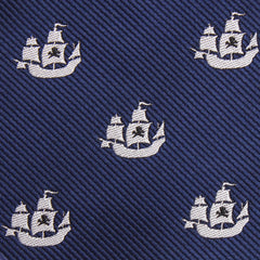 Nautical Pirate Ship Fabric Self Diamond Bowtie