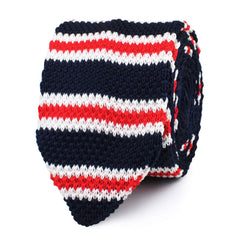 Nautical Striped Knitted Tie