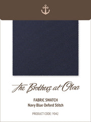 Navy Blue Oxford Stitch Y042 Fabric Swatch