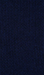 Navy Blue Textured Cotton-Blend Socks
