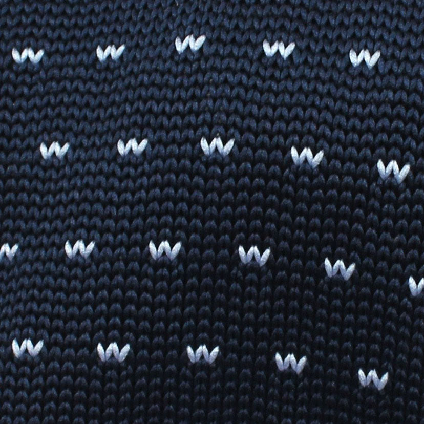 Navy Blue W M Knitted Tie Fabric