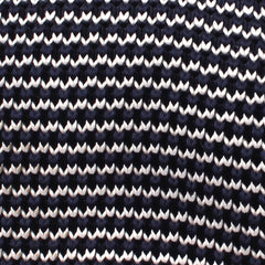 Navy Blue White Sailor Knitted Tie Fabric