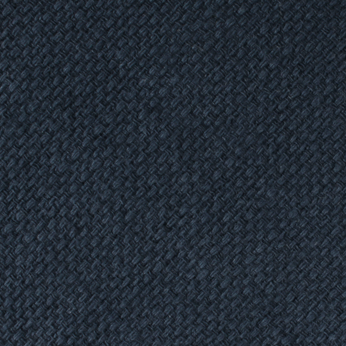 Navy Blue Basket Weave Linen Self Bow Tie Fabric