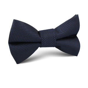 Navy Blue Oxford Stitch Kids Bow Tie
