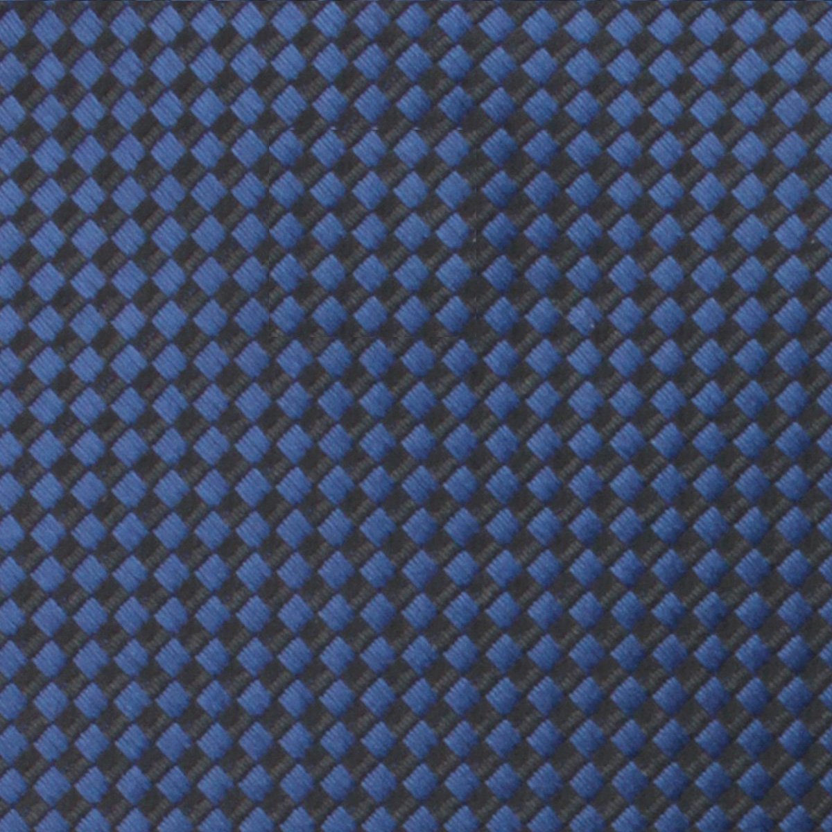 Navy Blue Basket Weave Checkered Necktie Fabric