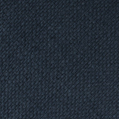 Navy Blue Basket Weave Linen Skinny Tie Fabric