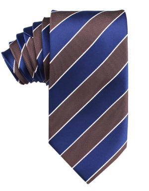 Navy Blue Black White Diagonal Tie