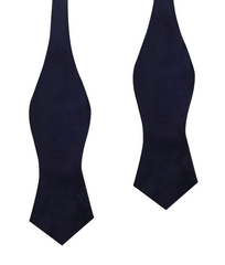 Navy Blue Bond Diamond Velvet Self Bow Tie