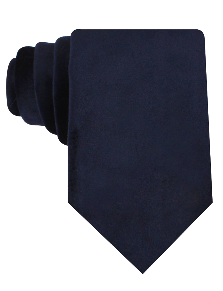 Navy Blue Bond Velvet Necktie