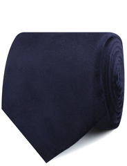 Navy Blue Bond Velvet Necktie Roll