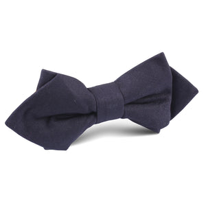 Navy Blue Cotton Diamond Bow Tie