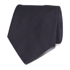 Navy Blue Cotton Necktie Front