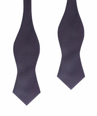 Navy Blue Cotton Self Tie Diamond Bow Tie