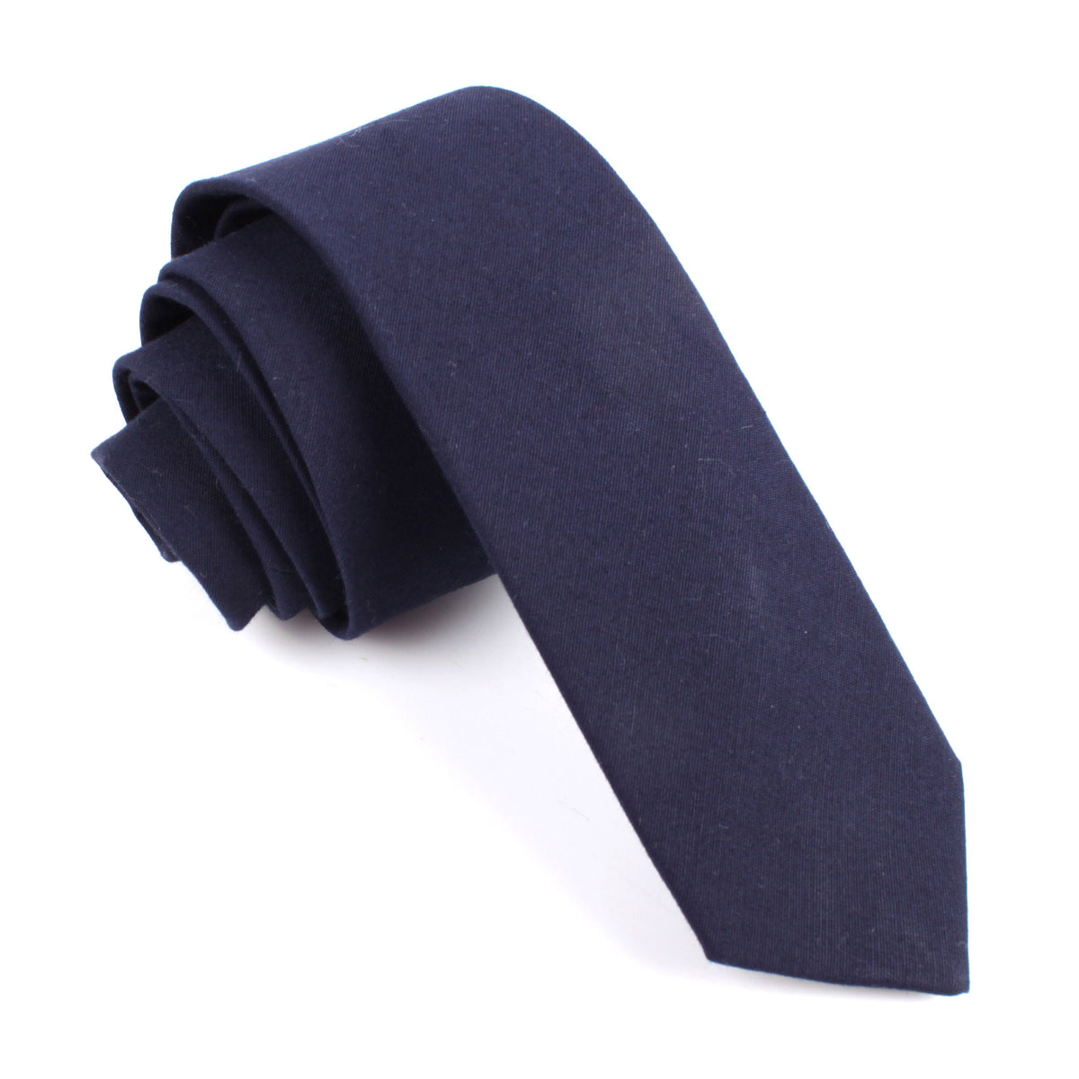 Navy Blue Cotton Skinny Tie | Mens Business Formal Slim Ties Neckties ...