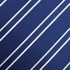 Navy Blue Double Stripe Bow Tie Fabric