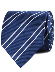 Navy Blue Double Stripe Neckties
