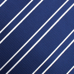 Navy Blue Double Stripe Pocket Square Fabric