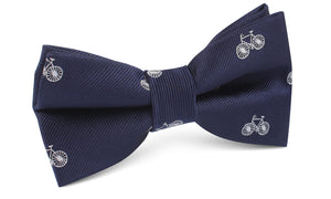 Navy Blue French Bicycle Bow Tie