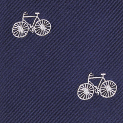 Navy Blue French Bicycle Fabric Pocket Square M096