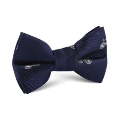 Navy Blue French Bicycle Kids Bow Tie