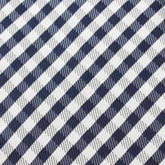 Navy Blue Gingham Fabric Pocket Square X450