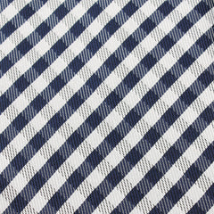 Navy Blue Gingham Necktie Fabric