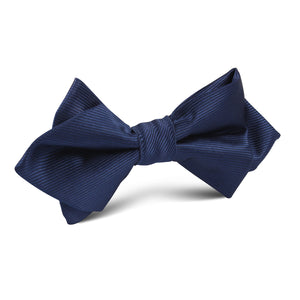 Navy Blue Line Diamond Bow Tie