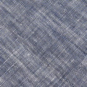 Navy Blue Linen Chambray Pocket Square