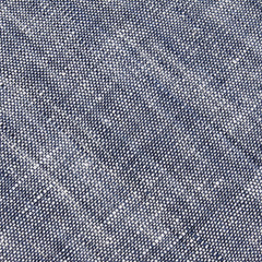 Navy Blue Linen Chambray Fabric Skinny Tie L037