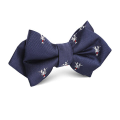 Navy Blue Lobster Diamond Bow Tie