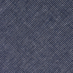Navy Blue Needle Stitch Linen Bow Tie Fabric