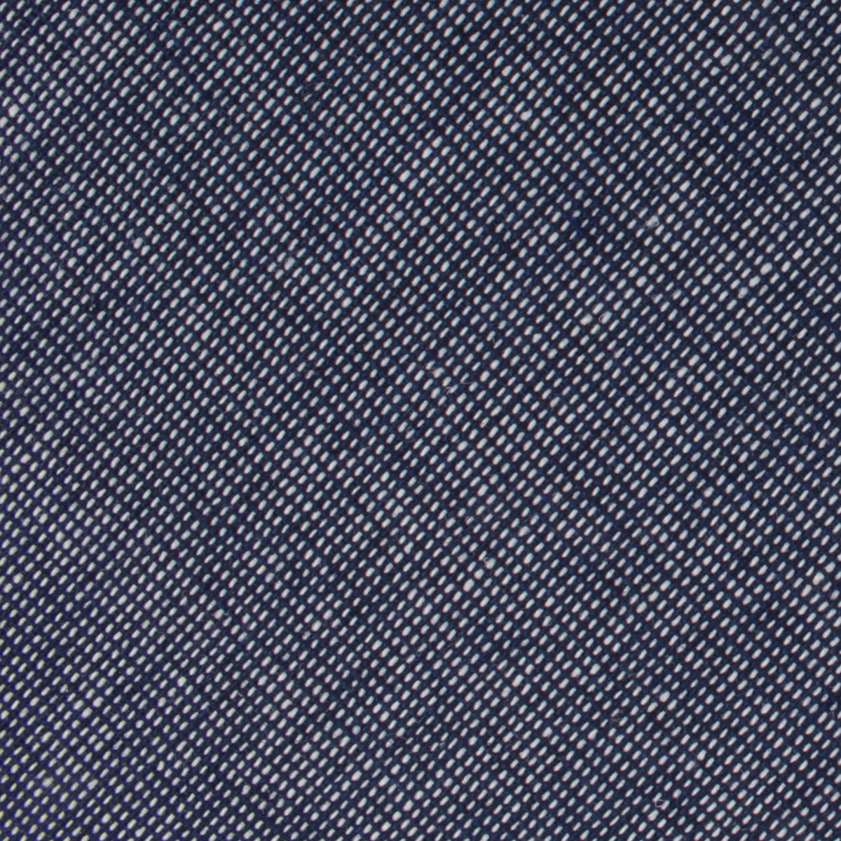 Navy Blue Needle Stitch Linen Pocket Square Fabric