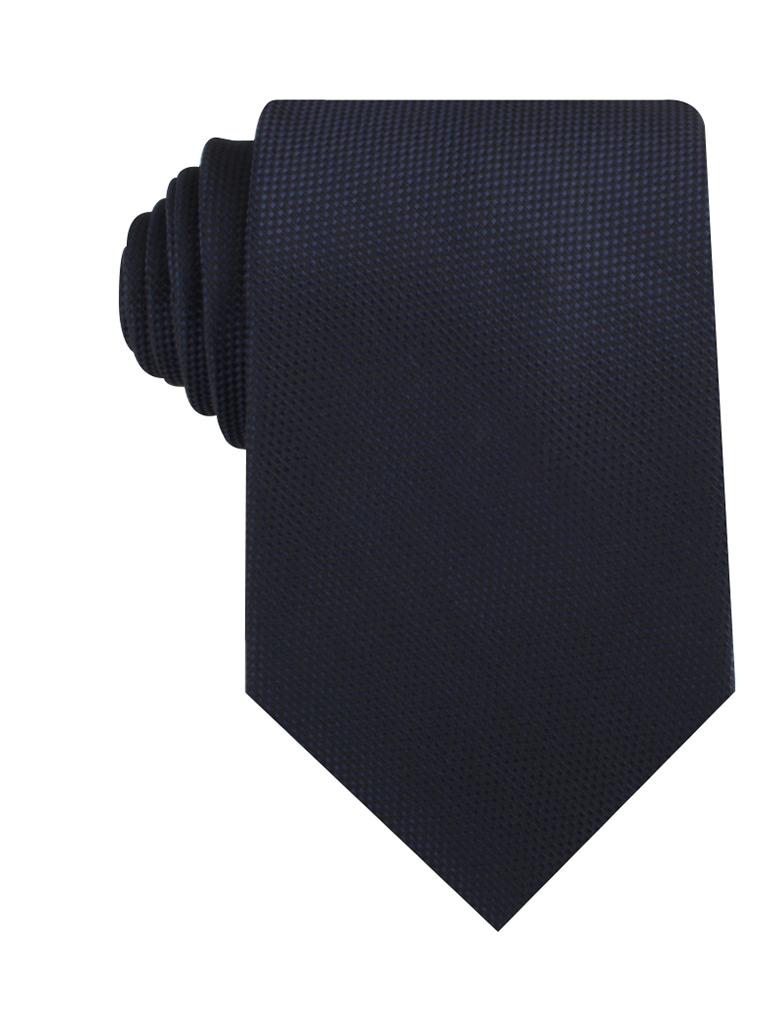 Navy Blue Oxford Stitch Necktie