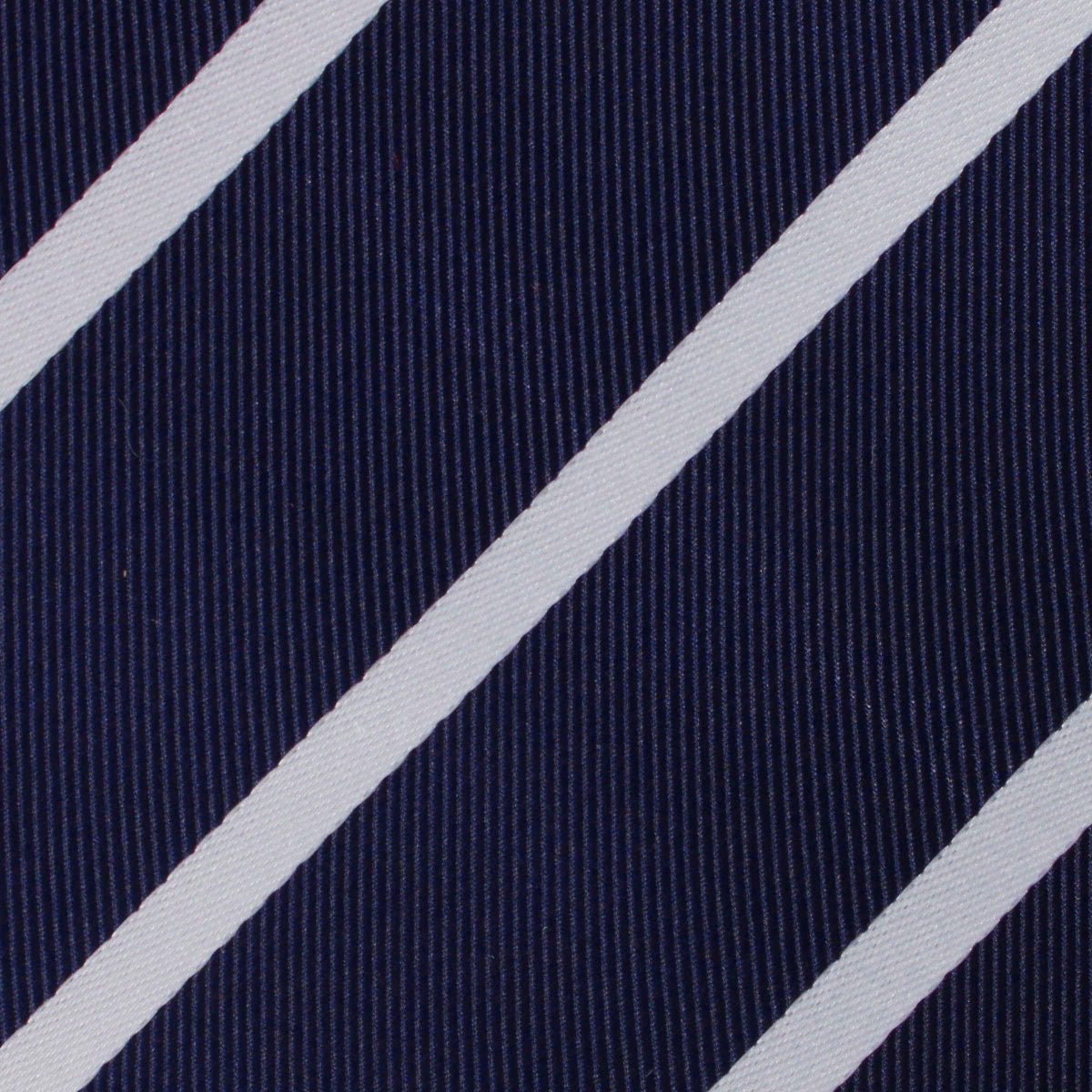 Navy Blue Pencil Stripe Fabric Self Diamond Bowtie