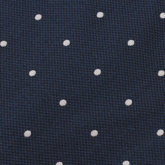 Navy Blue Polka Dots Fabric Bow Tie X517