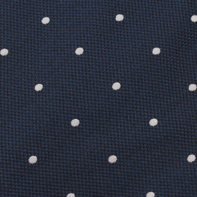 Navy Blue Polka Dots Pocket Square