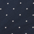 Navy Blue Polka Dots Fabric Self Tie Diamond Tip Bow TieX517