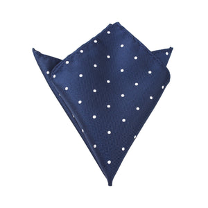 Navy Blue with White Polkadots - Pocket Square