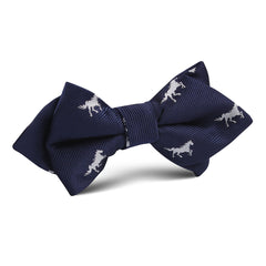 Navy Blue Race Horse Diamond Bow Tie